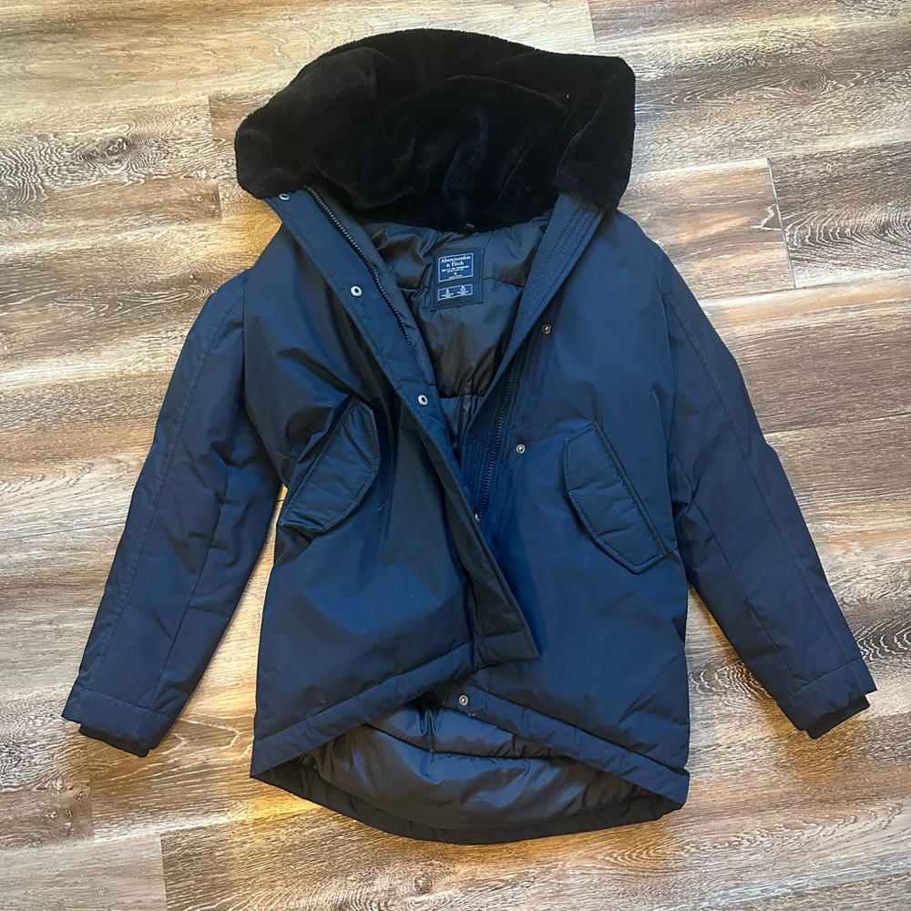 Abercrombie & Fitch Blue Puffer Jacket
